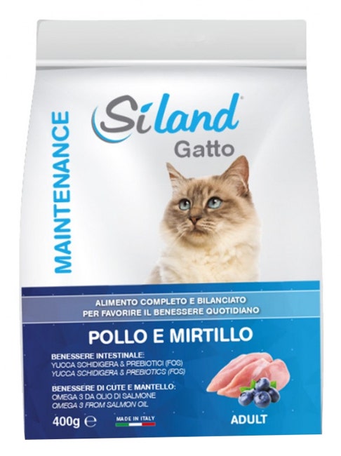 Siland Maintenance Crocchette Pollo/Mirtilli Gatti Adulti 400g-1