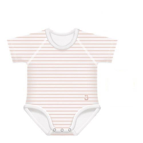 J Bimbi Body 0-36M In Bambu' 4 Stagioni Righe Pesca-2