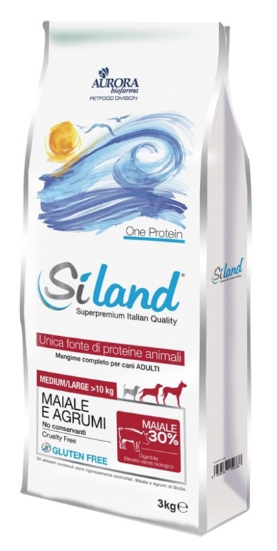Siland Adult Gusto Maiale E Agrumi Cibo Secco Cani Adulti Taglia Medio/Grande Sacco 3kg-1