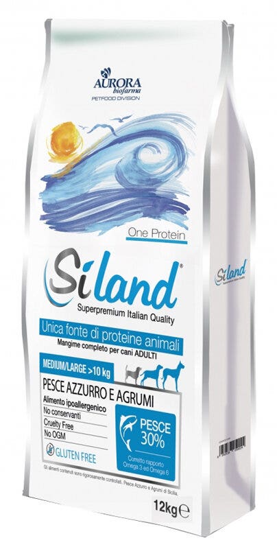 Siland Diet Gusto Pesce Cibo Secco Cani Adulti Taglia Medio/Grande Sacco 12kg-1