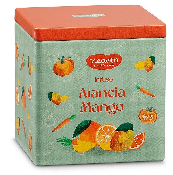Neavita Infuso Arancia E Mango 10 Filtroscrigno In Square Tin Happy Fruits Verde-1