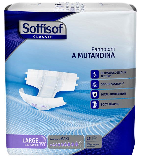 Soffisof Classic Maxi Pannolone A Mutandina Taglia L 15 Pezzi-1