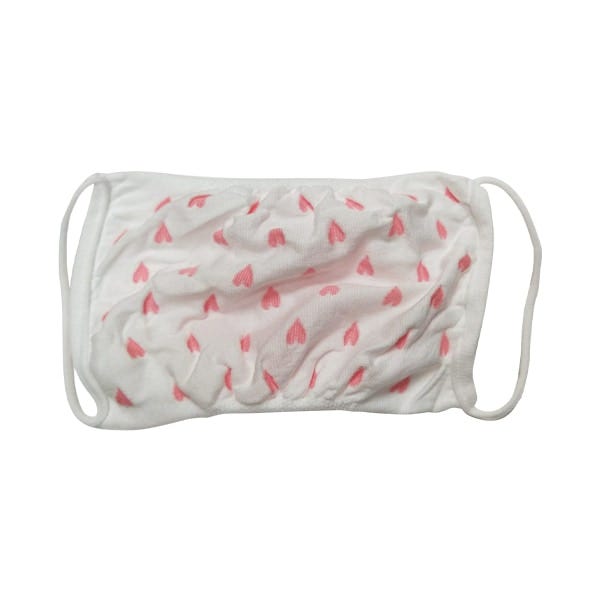 Mascherina Protettiva Lavabile Bambini Fantasia Cuori 3 Pezzi - 3