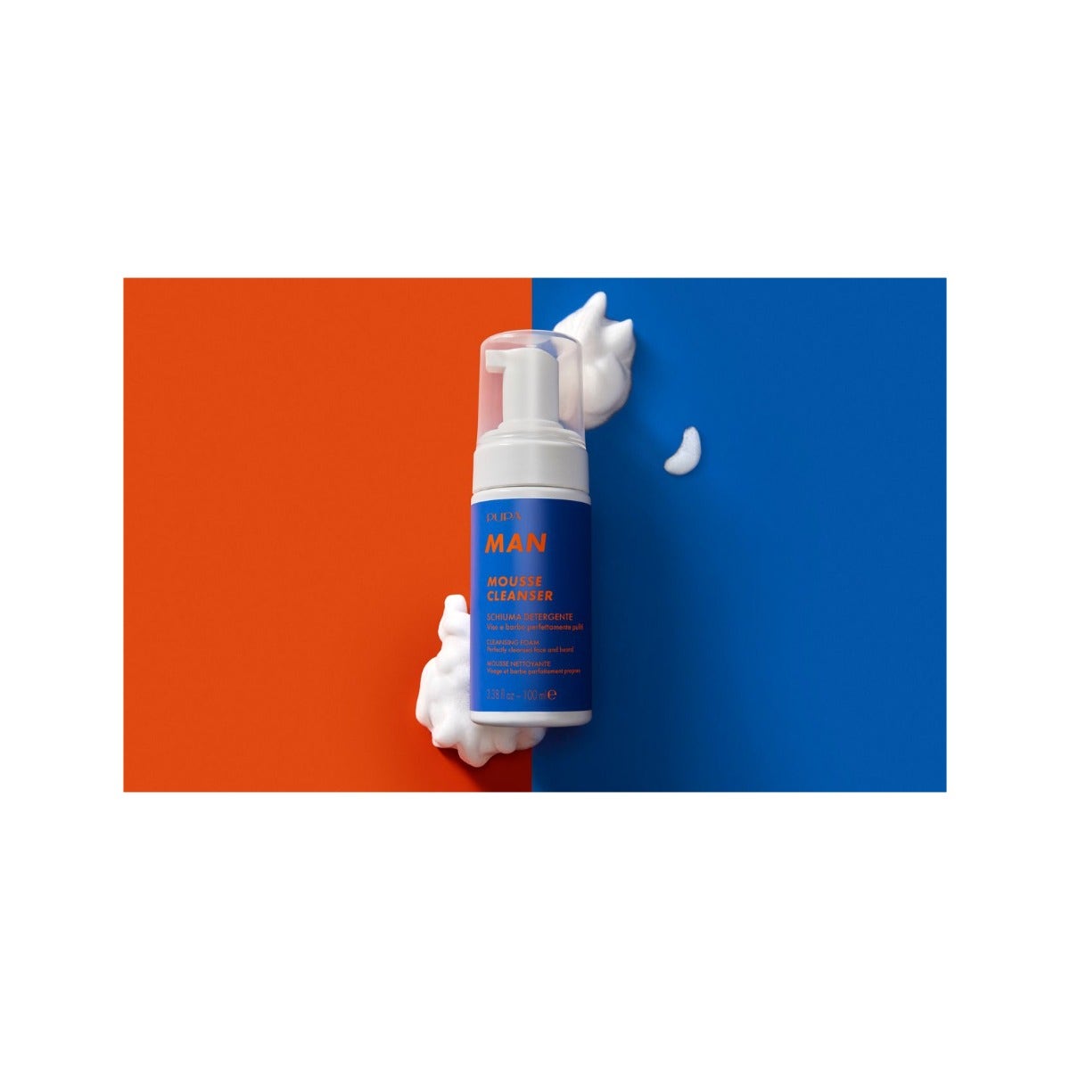 Pupa Man Mousse Cleanser Schiuma Detergente Viso/Barba 100ml-2