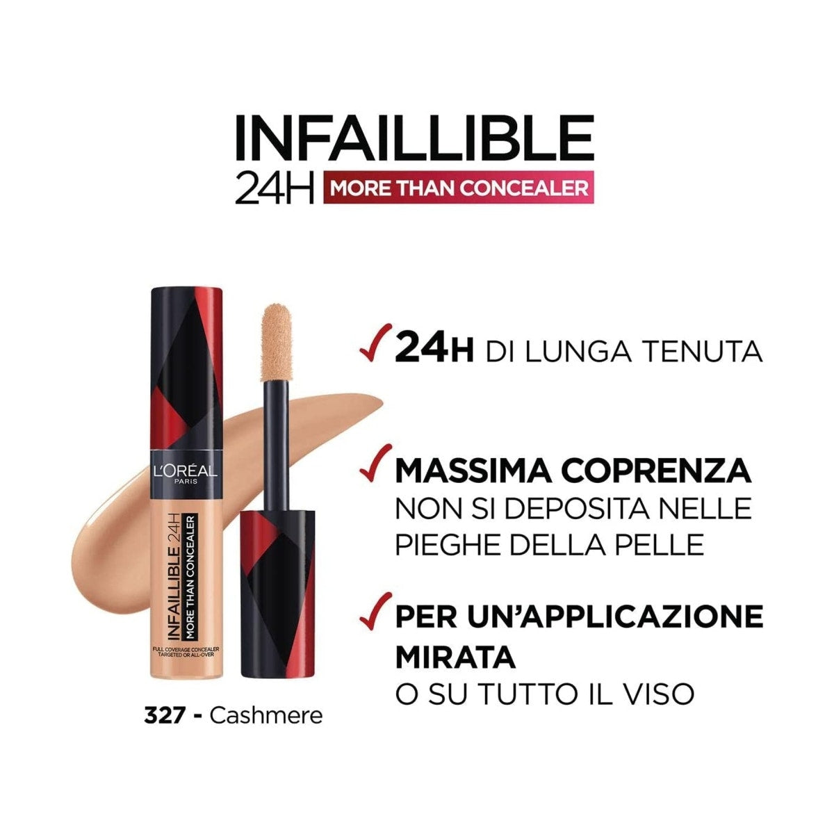 L'Oréal Paris Infaillible Correttore Liquido 327 Cachemire 1 Pezzo-10