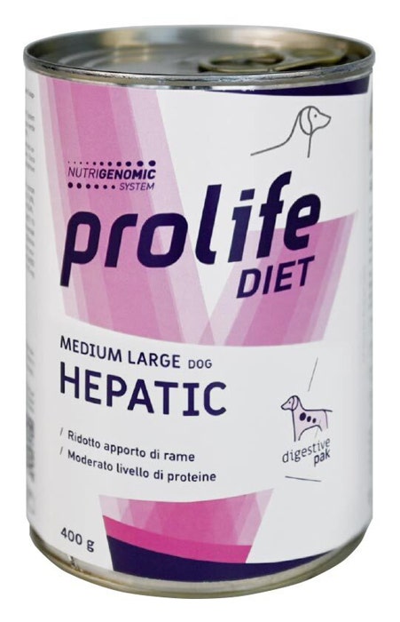 Prolife Diet Dog Hepatic Cibo Umido Per Cani Taglia Media/Grande Lattina 400g-1