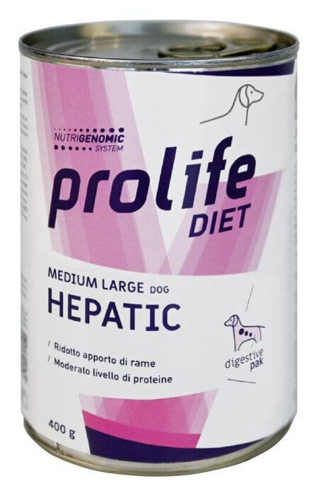 Prolife Diet Dog Hepatic Cibo Umido Per Cani Taglia Media/Grande Lattina 400g-2