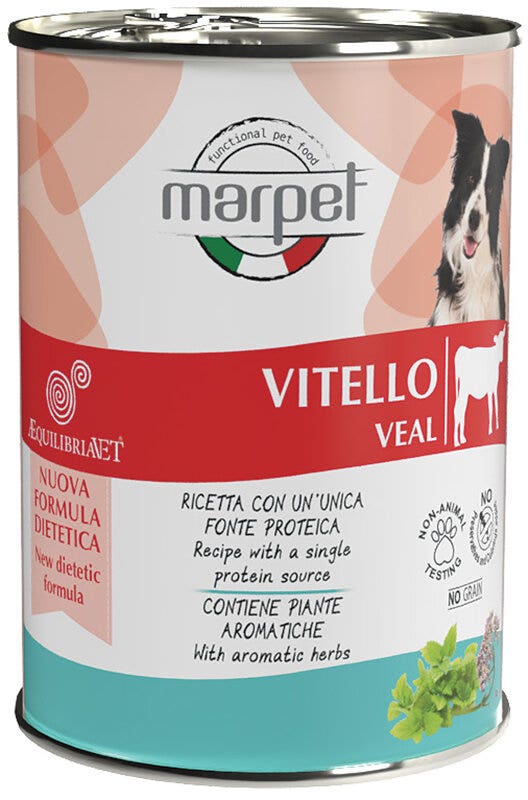 Marpet Aequilibriavet Dog Vitello Cibo Umido Per Cani Adulti Scatoletta 400g-1