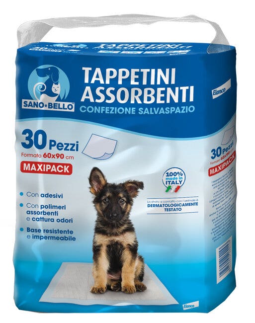 Elanco Sano & Bello Tappetini Assorbenti Per Cani 30 Pezzi 60x90cm-1