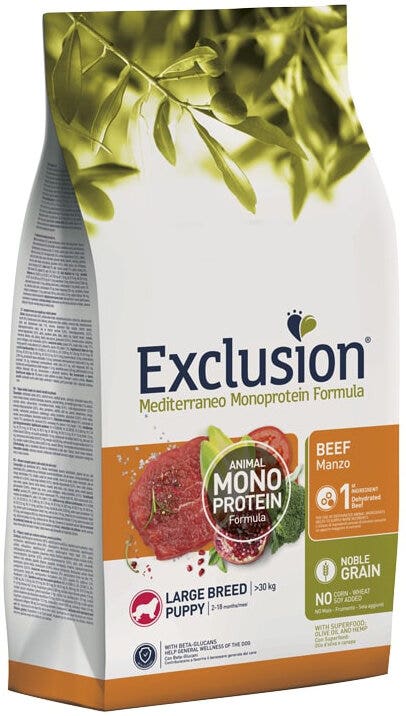 EXCLUSION M PUP BEEF L 12KG-2