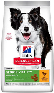 Hill's Science Plan Medium Mature Adult 7+ Youthful Vitality Con Pollo E Riso Cibo Secco Per Cani 2,5kg-1