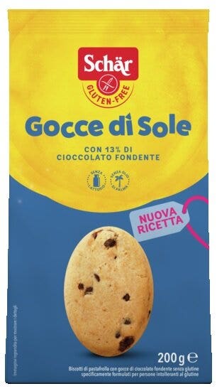 Schar Gocce Di Sole Biscotti Con Gocce Di Cioccolato Senza Glutine 200g-1
