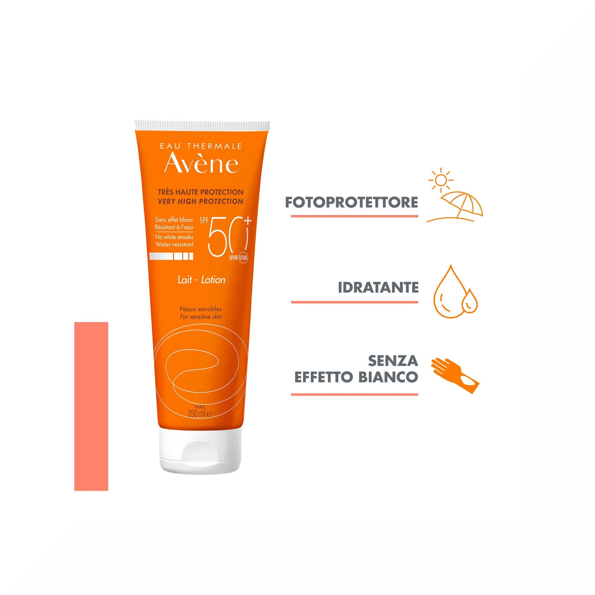 Eau Thermale Avene Protezione Solare Molto Alta Latte SPF50+ 250ml-6
