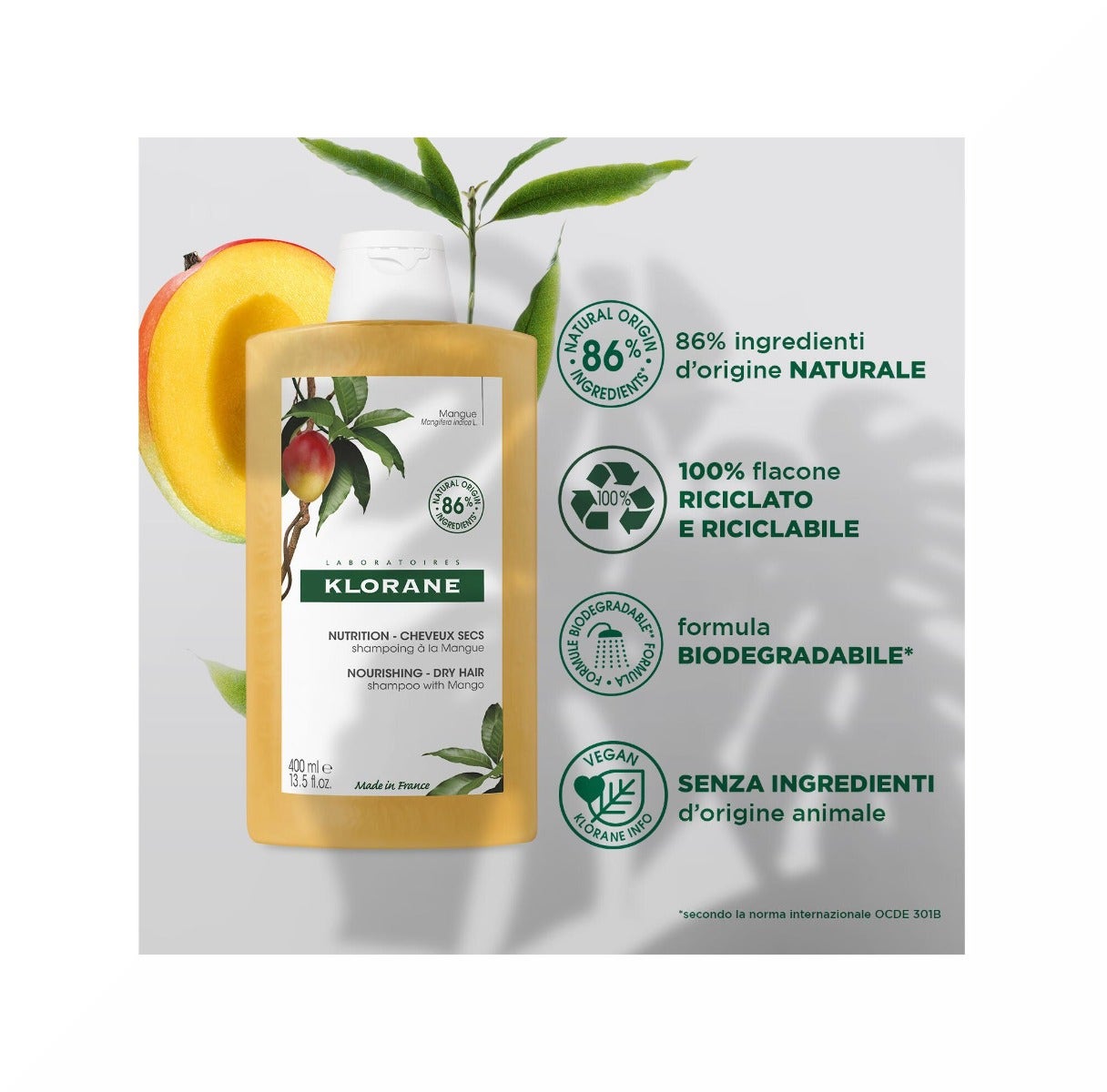 Klorane Shampoo Al Mango 400ml-4