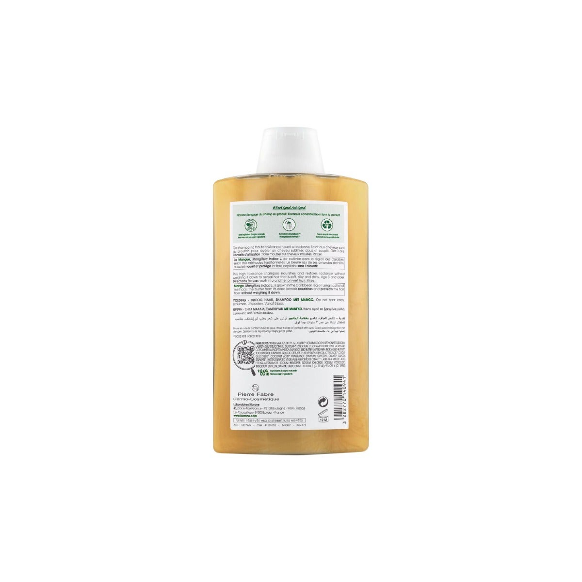 Klorane Shampoo Al Mango 400ml-3