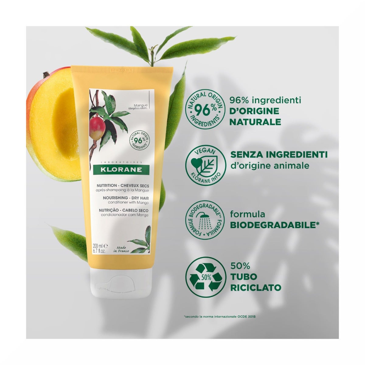 Klorane Balsamo Al Mango 200ml-3