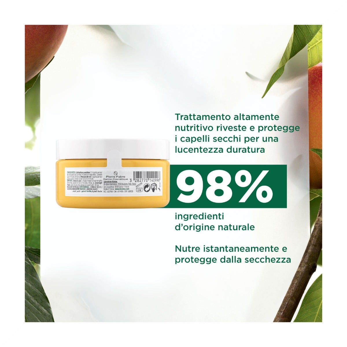 Klorane Maschera Al Mango 150ml-8