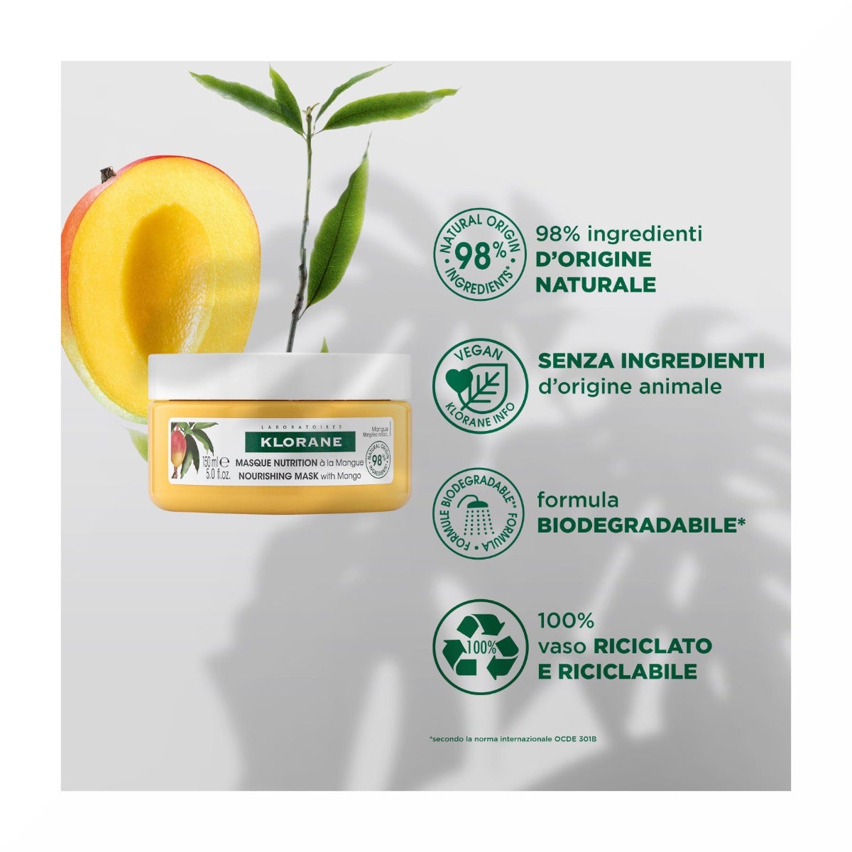 Klorane Maschera Al Mango 150ml-7