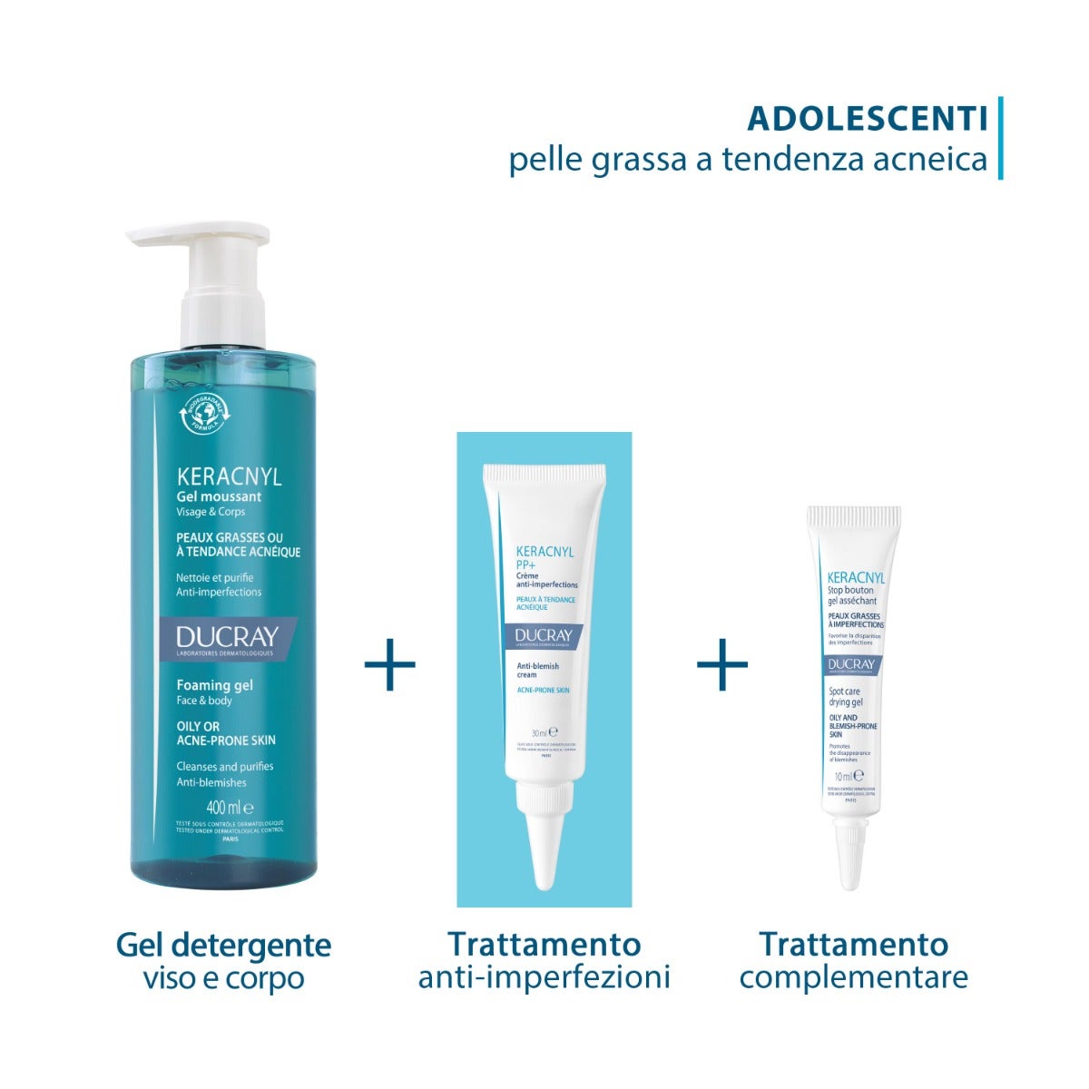 Ducray Keracnyl Gel Detergente Pelle Grassa 200ml-8
