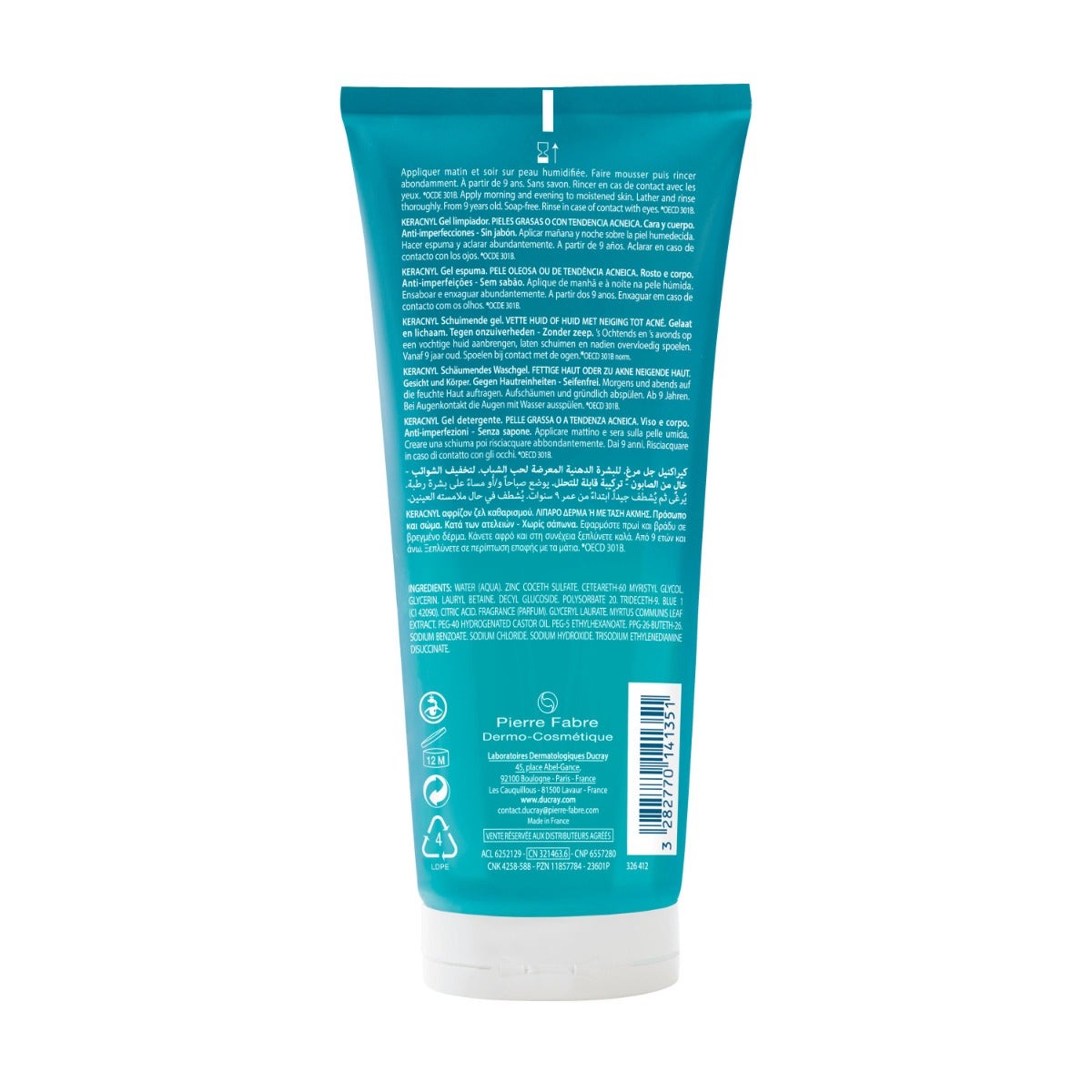 Ducray Keracnyl Gel Detergente Pelle Grassa 200ml-4