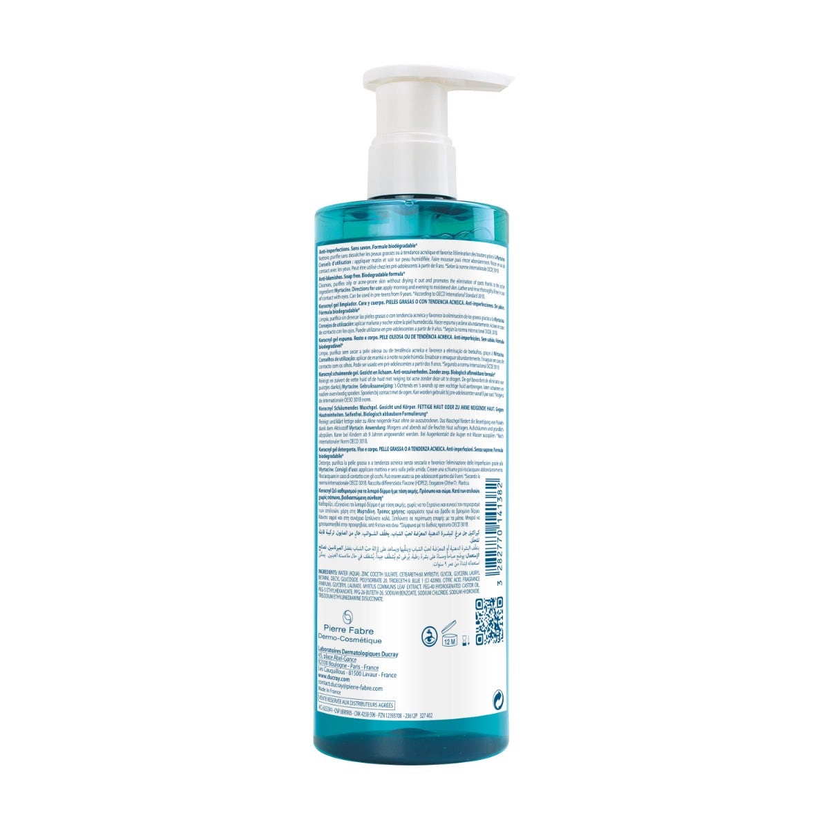 Ducray Keracnyl Gel Detergente Pelle Grassa 400ml-6