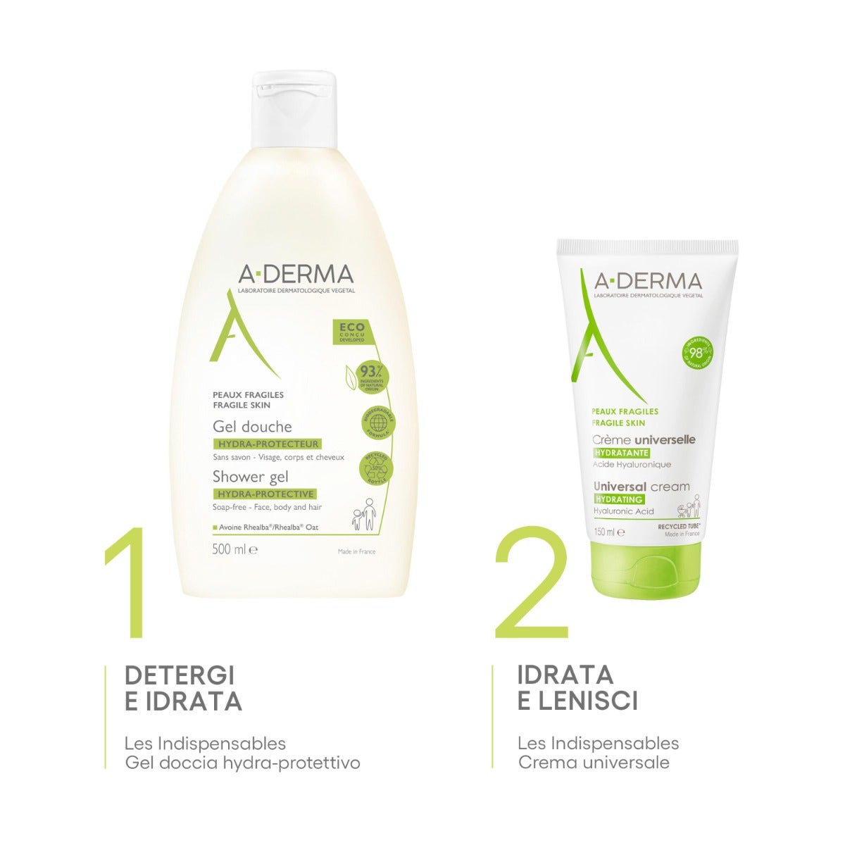 Aderma Les indispensables Crema Universale Idratante Viso/Corpo 150ml-10