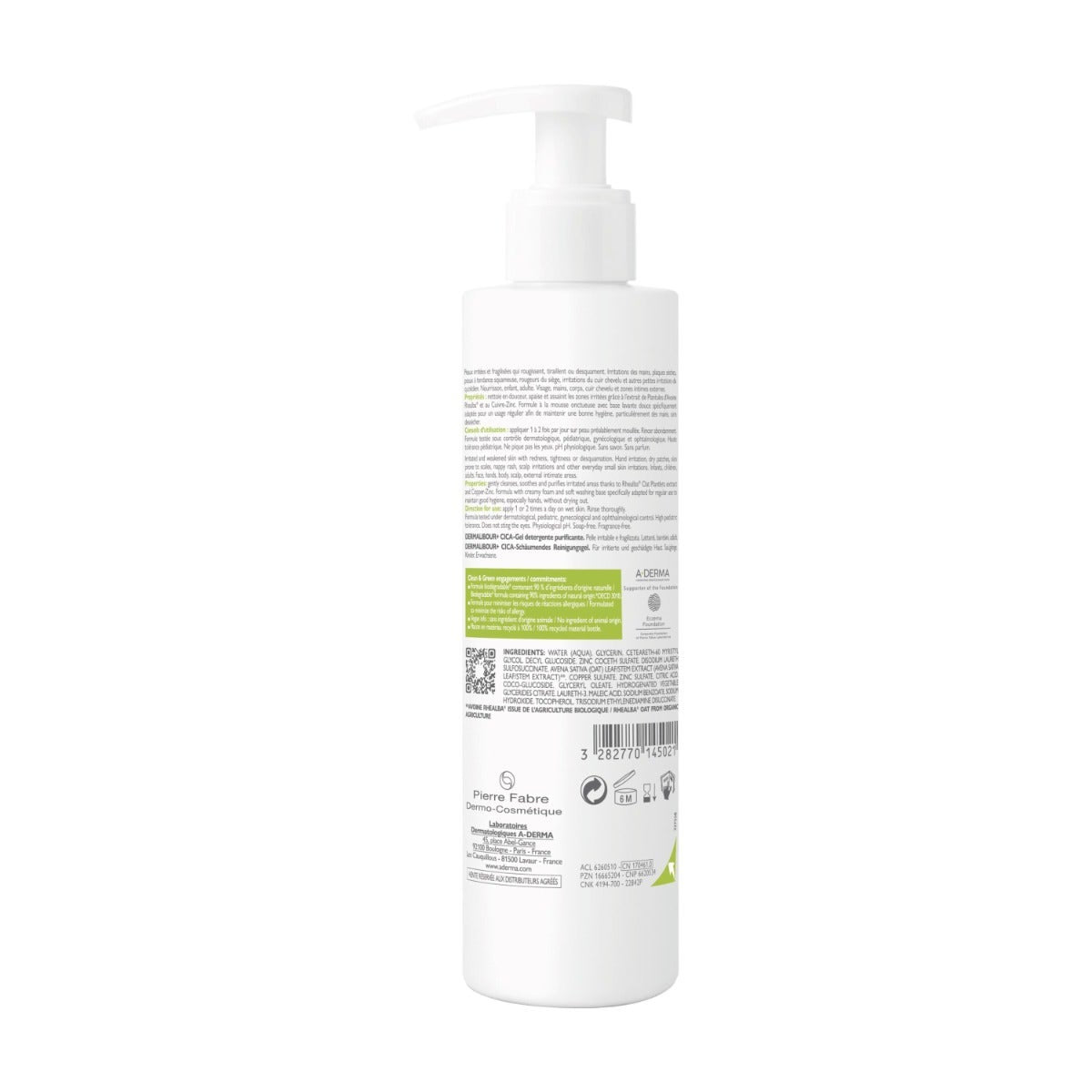 Aderma Dermalibour+Cica Gel Detergente Purificante Pelli Irritabili 200ml-5