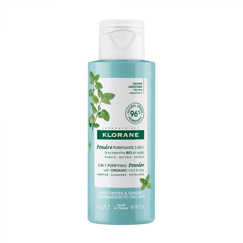 Klorane Polvere Purificante Menta Acquatica Bio 50g-1