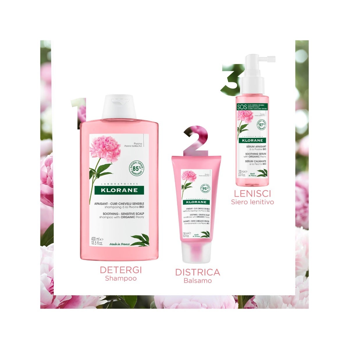 Klorane Siero Lenitivo alla Peonia Bio 100ml-4