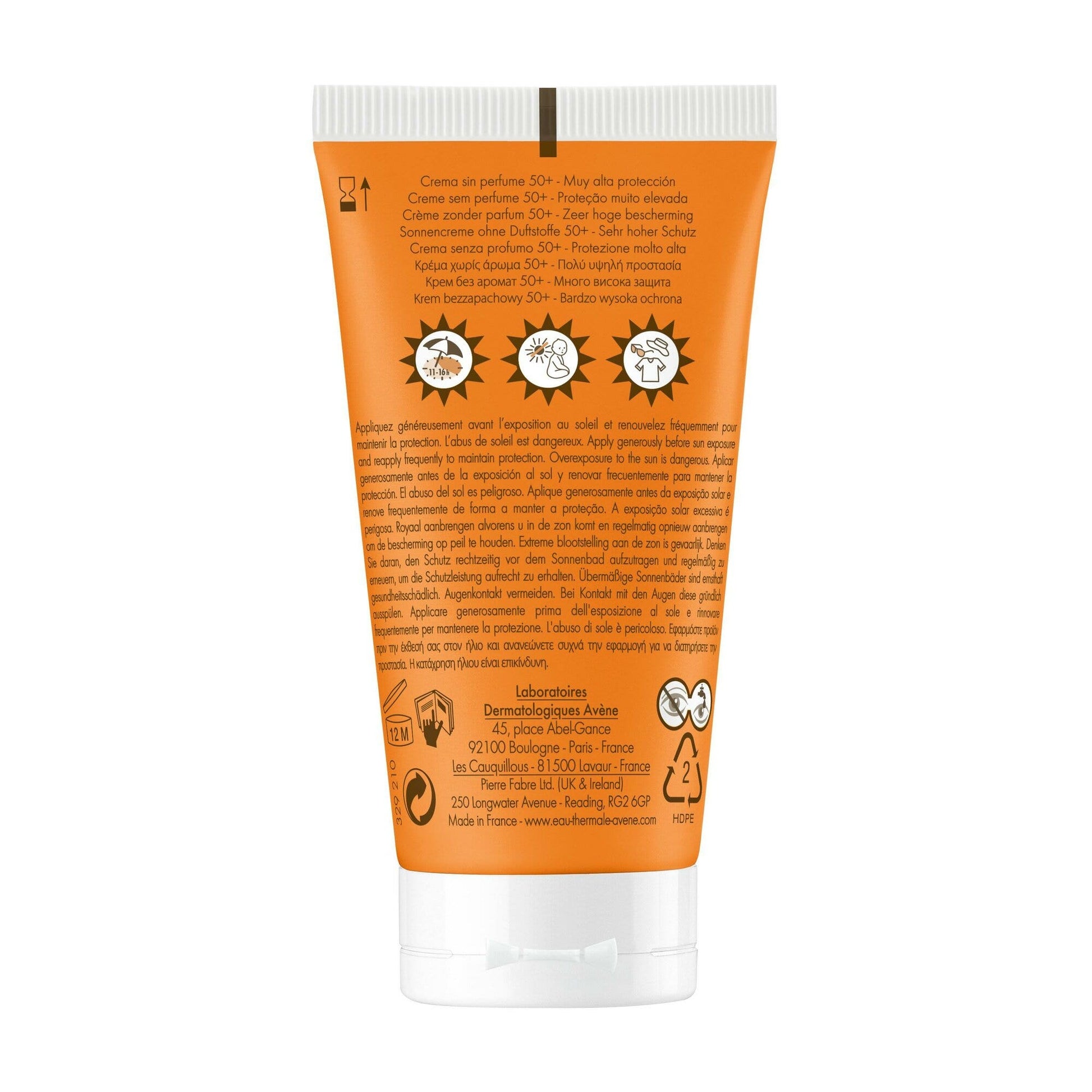 Avène Crema Senza Profumo SPF 50+ Solare Viso 50ml-5