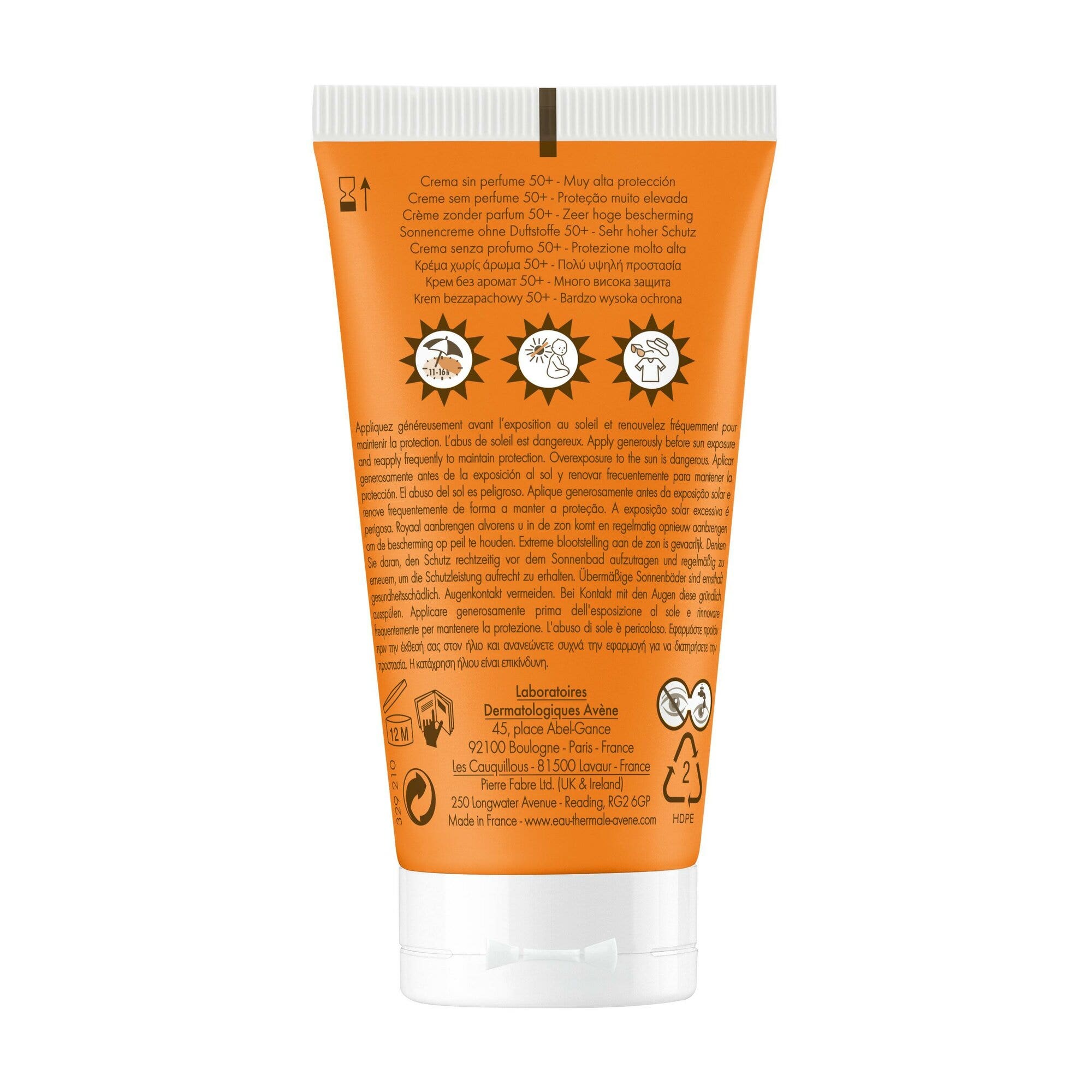 Avène Crema Senza Profumo SPF 50+ Solare Viso 50ml-5