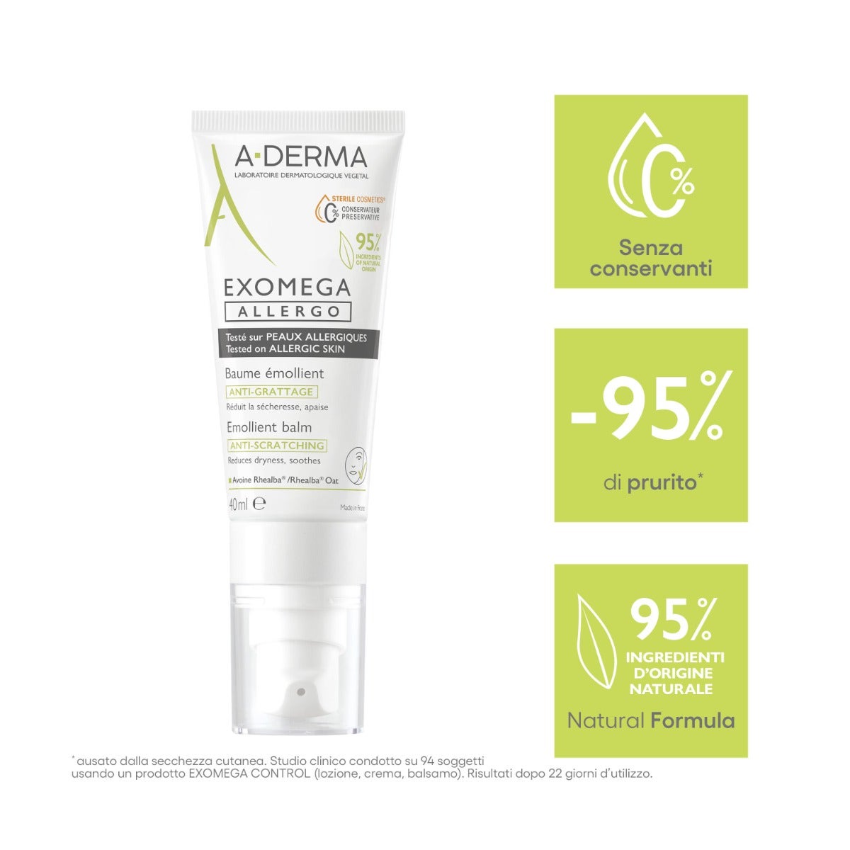 A-Derma Exomega Allergo Balsamo Emolliente 40ml-4