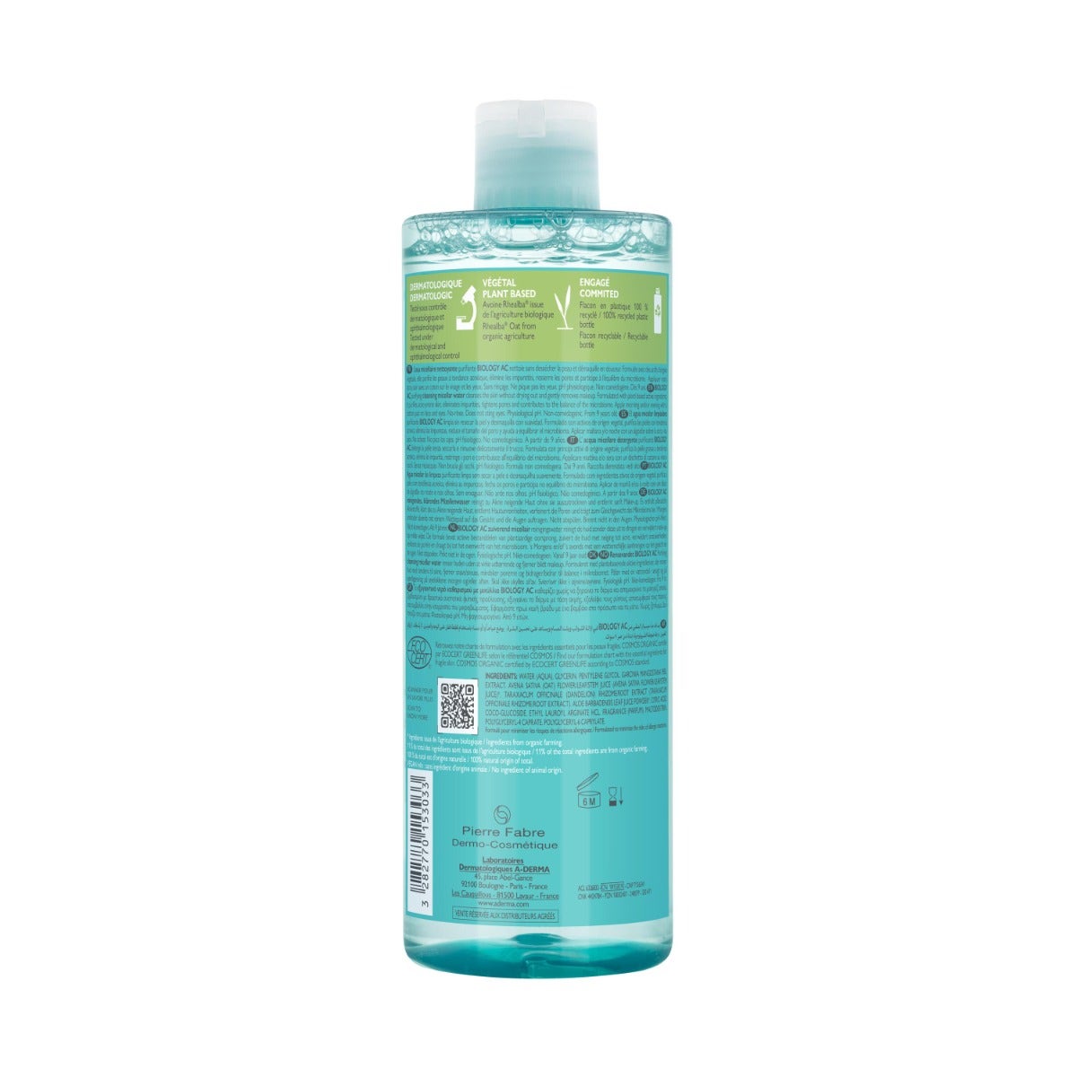 A-Derma Biology Ac Acqua Micellare Detergente Purificante Anti-imperfezioni 400ml-1