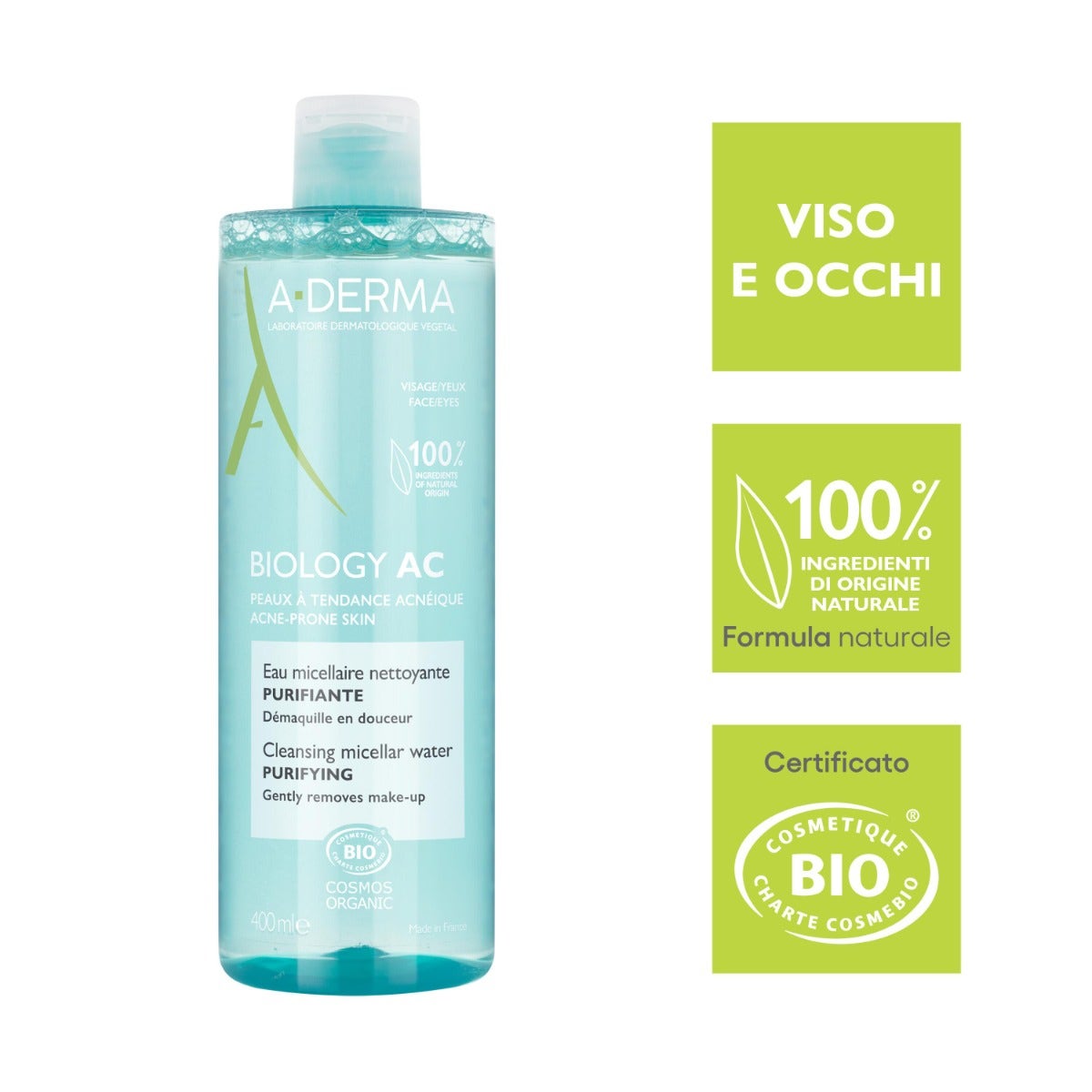 A-Derma Biology Ac Acqua Micellare Detergente Purificante Anti-imperfezioni 400ml-2