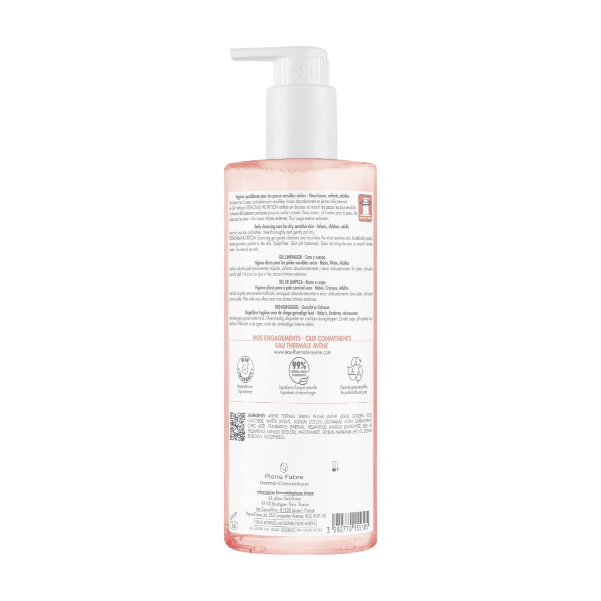 Eau Thermale Avène Xeracalm Nutrition Gel Detergente Pelle Secca 500ml-1