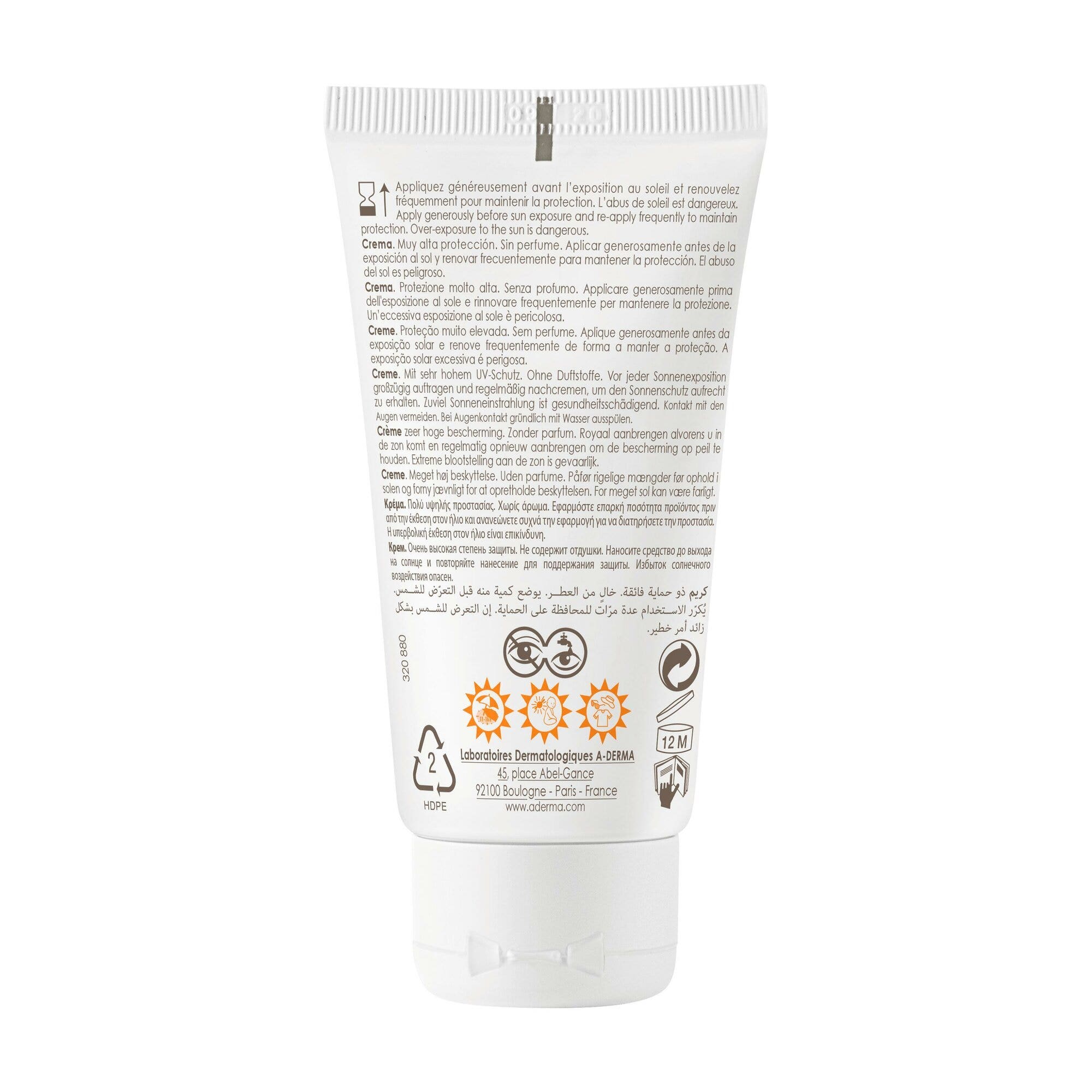 A-Derma Protect Crema Senza Profumo SPF 50+ 40ml-2