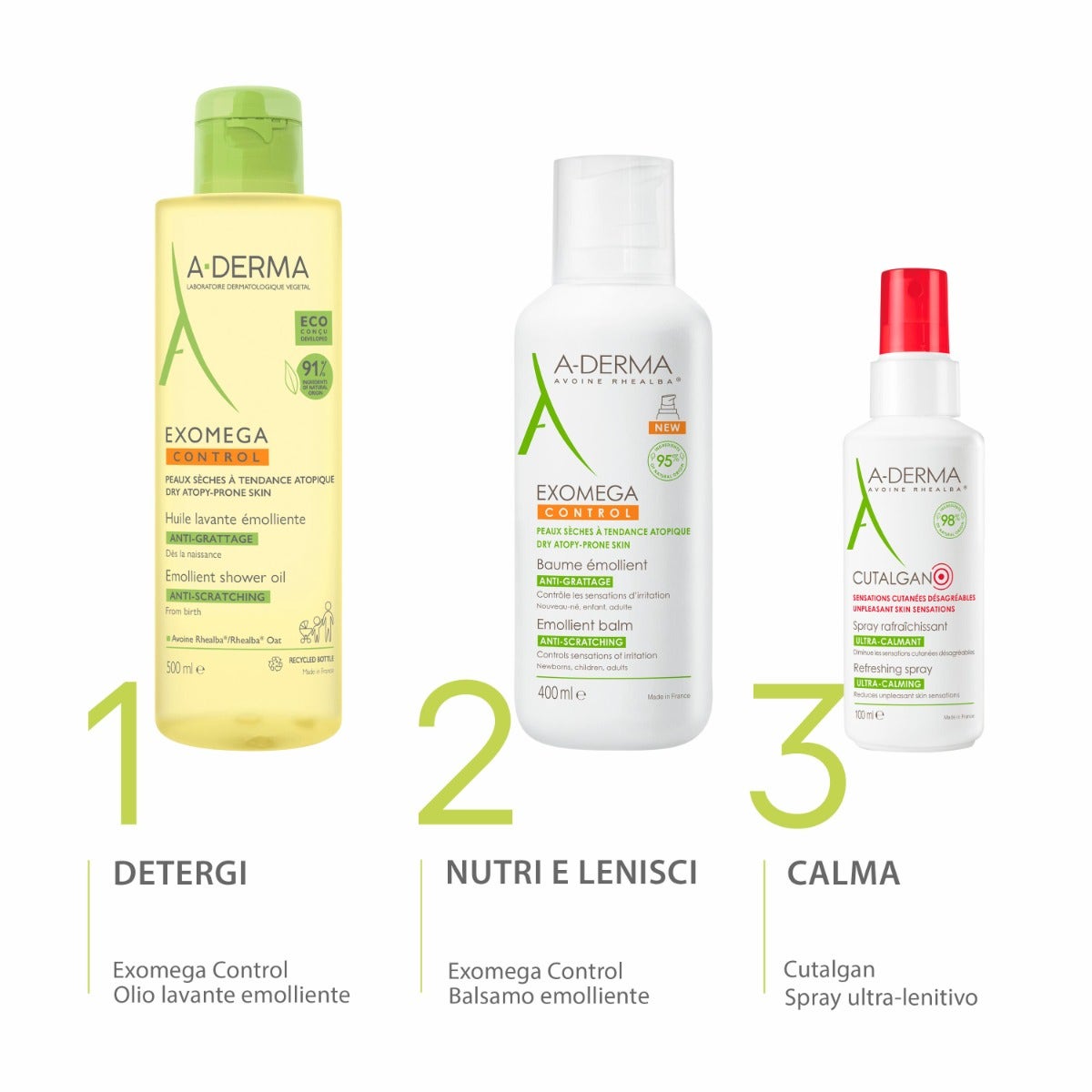 A-Derma Exomega Control Olio Lavante Emolliente Ricarica 500ml-8