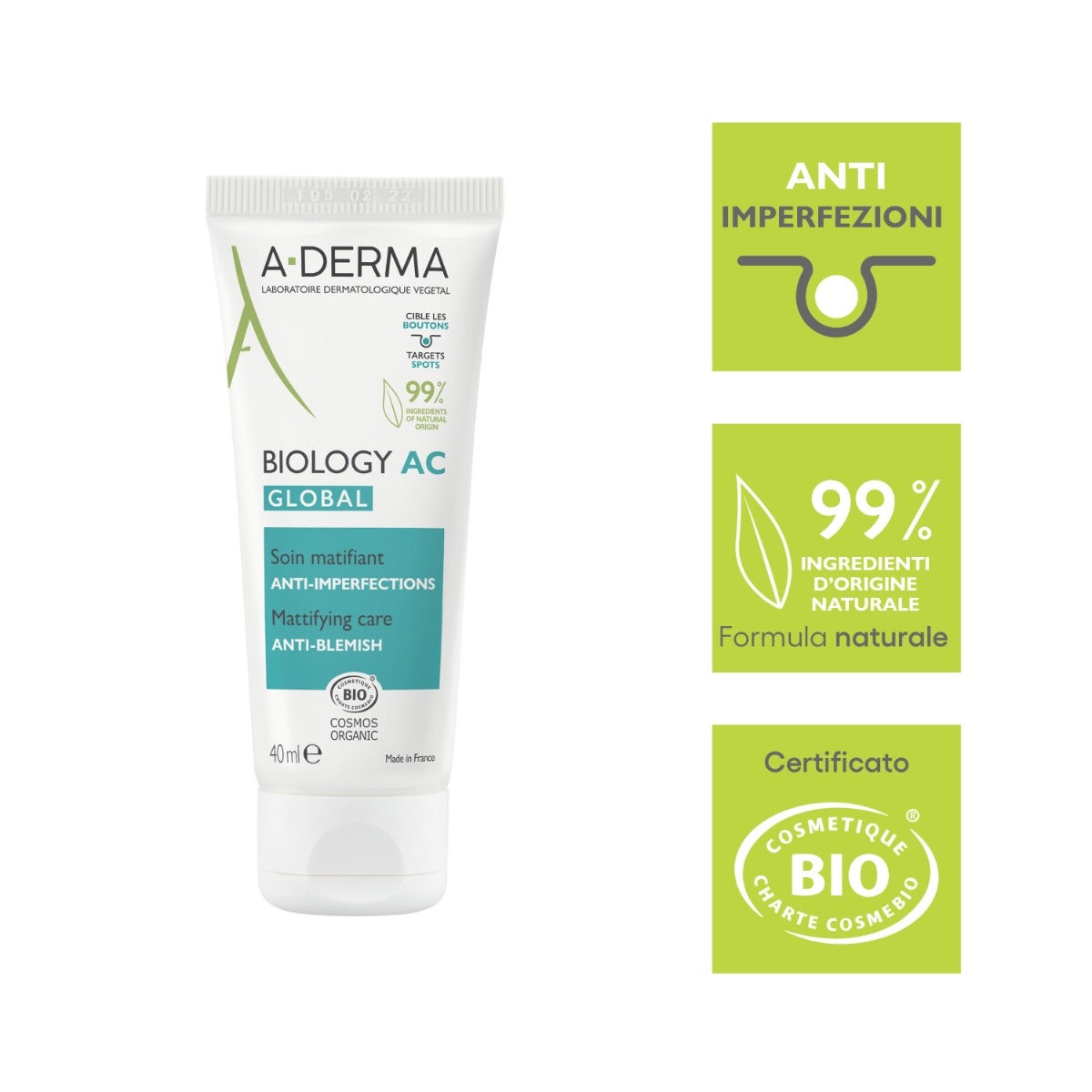 A-Derma Biology Ac Trattamento Opacizzante Anti-imperfezioni 40ml-2