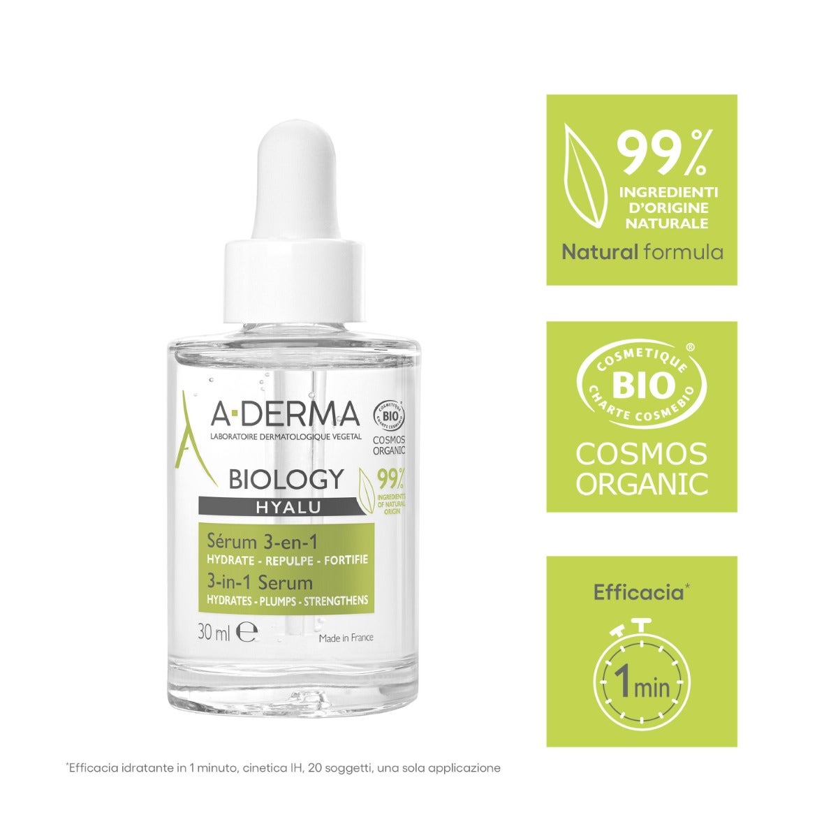 A-Derma Biology Hyalu Siero 3-in-1 Idratante 30ml-2