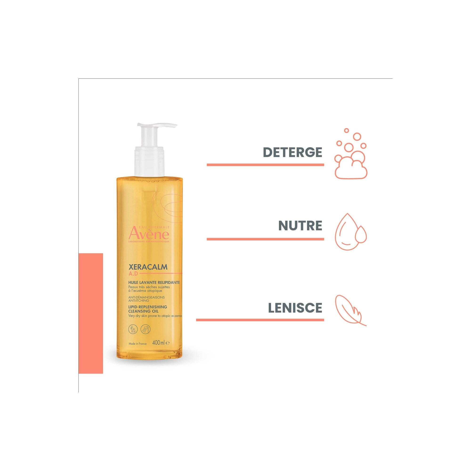 Eau Thermale Avène Xeracalm AD Olio Detergente Liporestitutivo 400ml-5