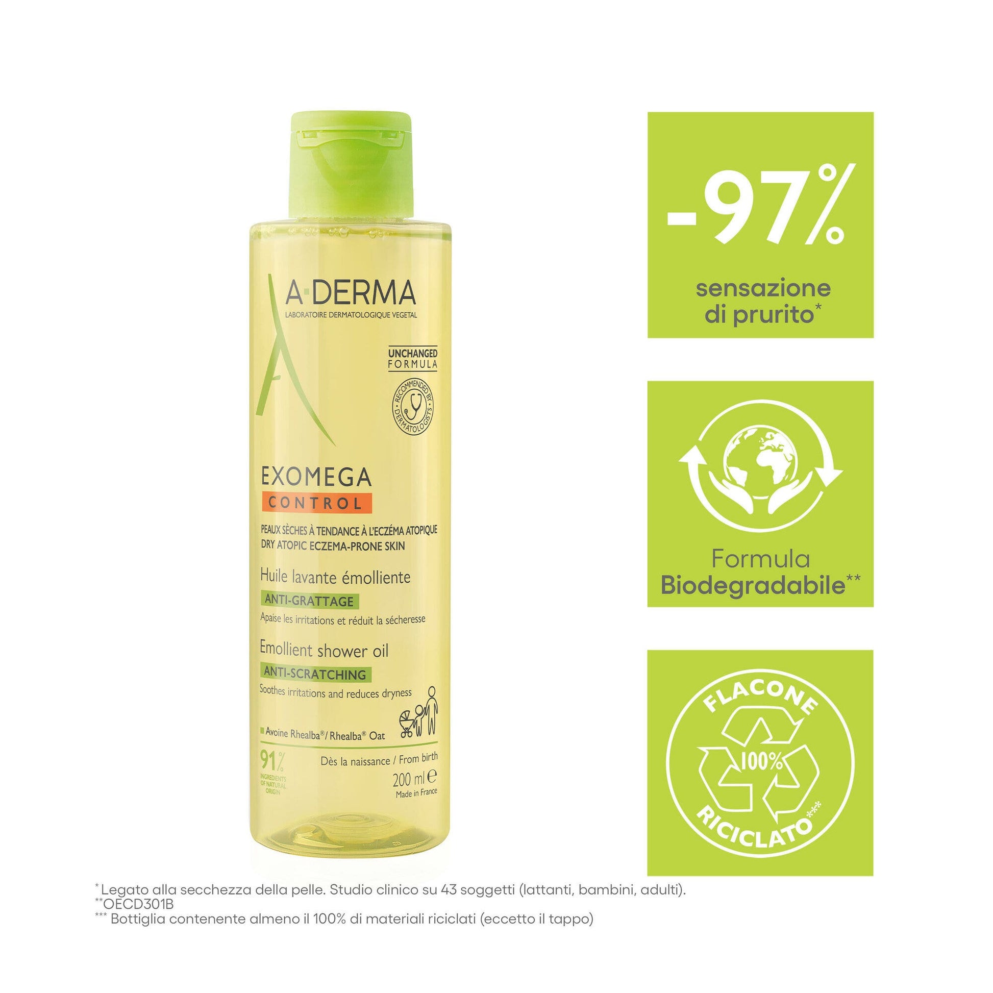 A-Derma Exomega Control Olio Lavante Emolliente 200ml-3