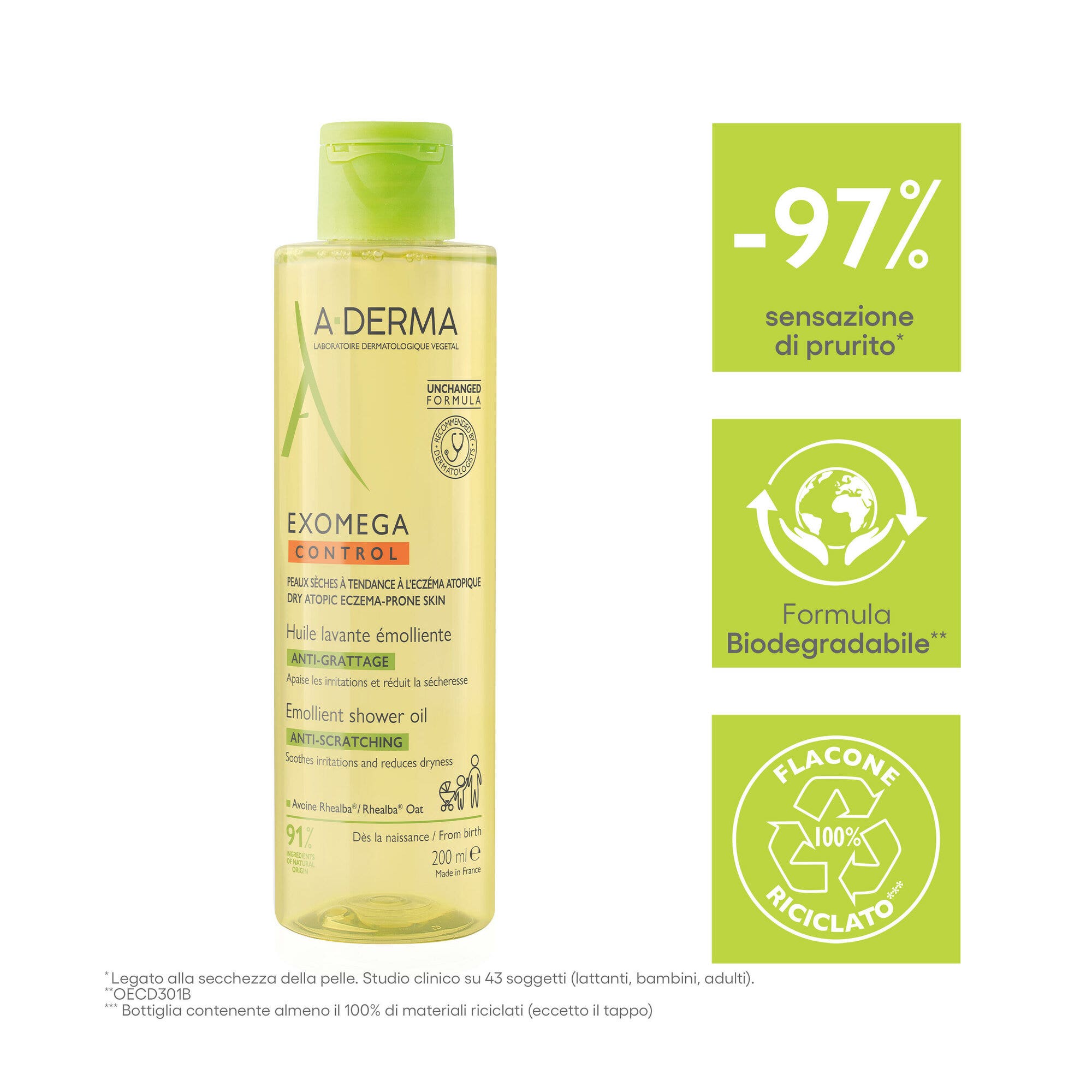 A-Derma Exomega Control Olio Lavante Emolliente 200ml-3