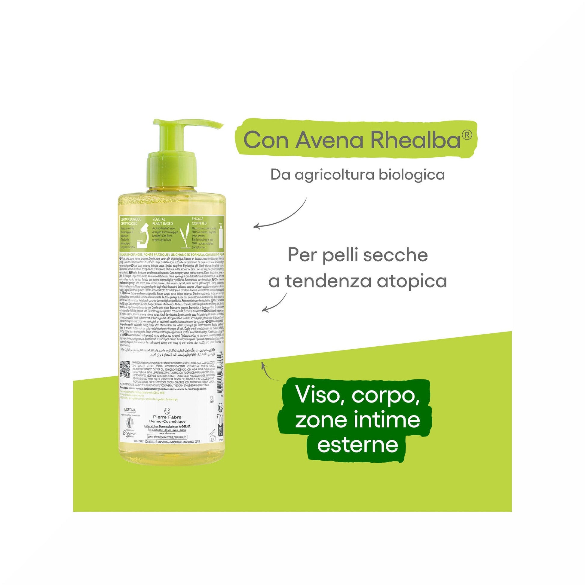 A-Derma Exomega Control Olio Lavante Emolliente Anti-Grattage 500ml-4
