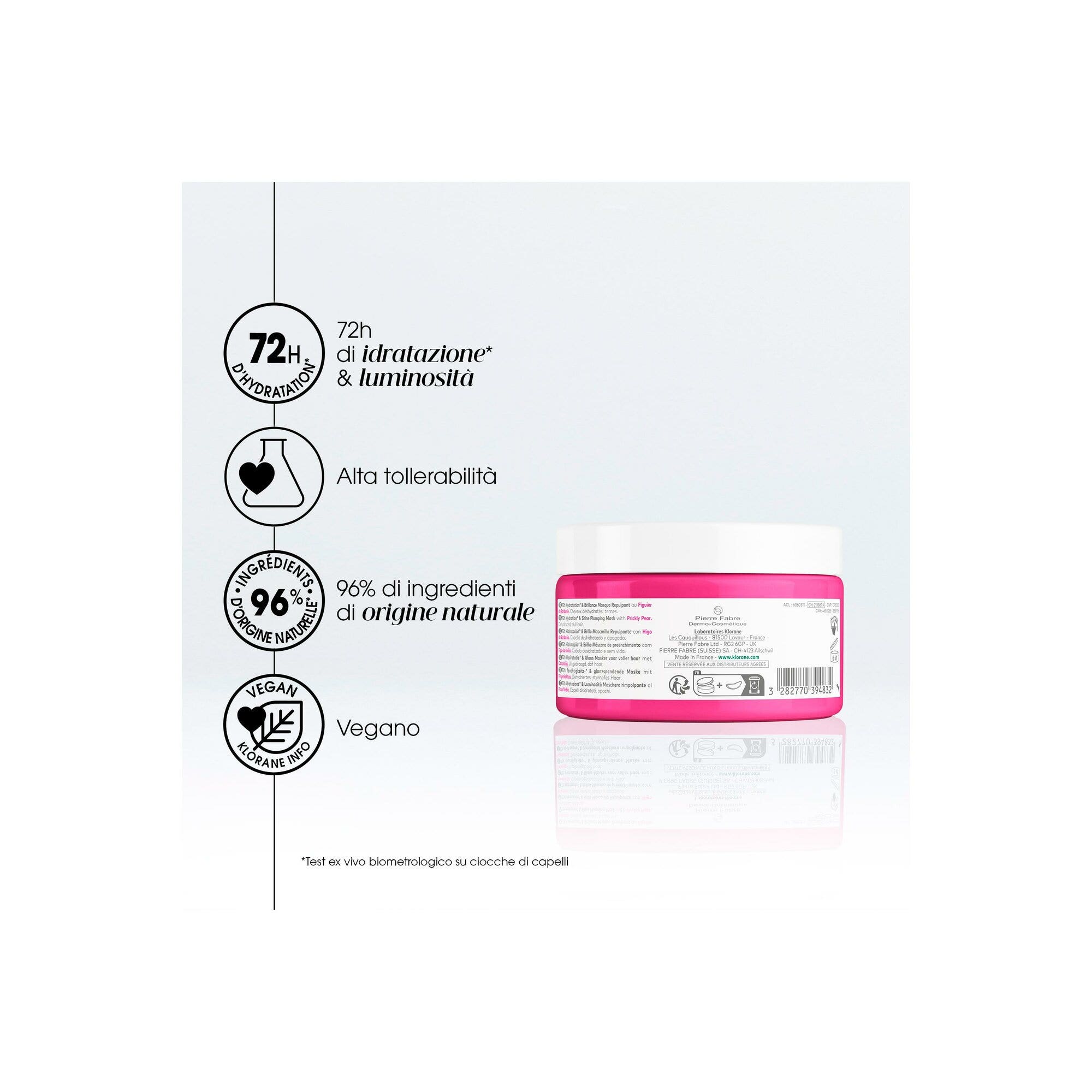 Klorane Maschera Rimpolpante al Fico d’India 250ml-4