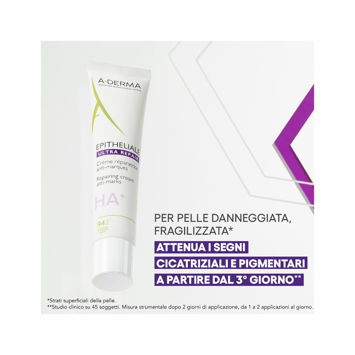 A-Derma Epitheliale Ultra Repair HA+ Crema Ristrutturante Anti-Segni Residui 100ml-2