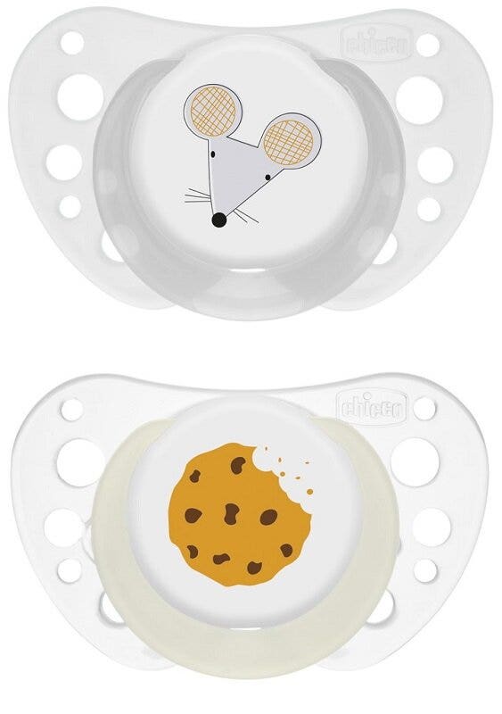 Chicco PhysioForma Air Succhietto Luminoso Grigio 16-36 Mesi 2 Pezzi-1