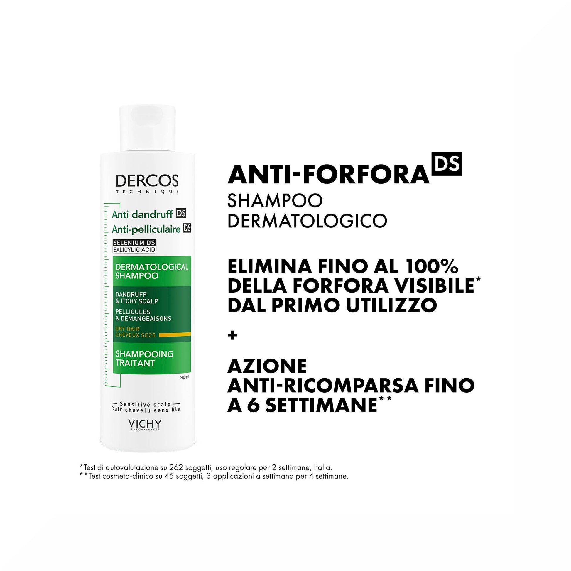 Vichy Dercos DT Shampoo Antiforfora DS Capelli Secchi 200 ml-7