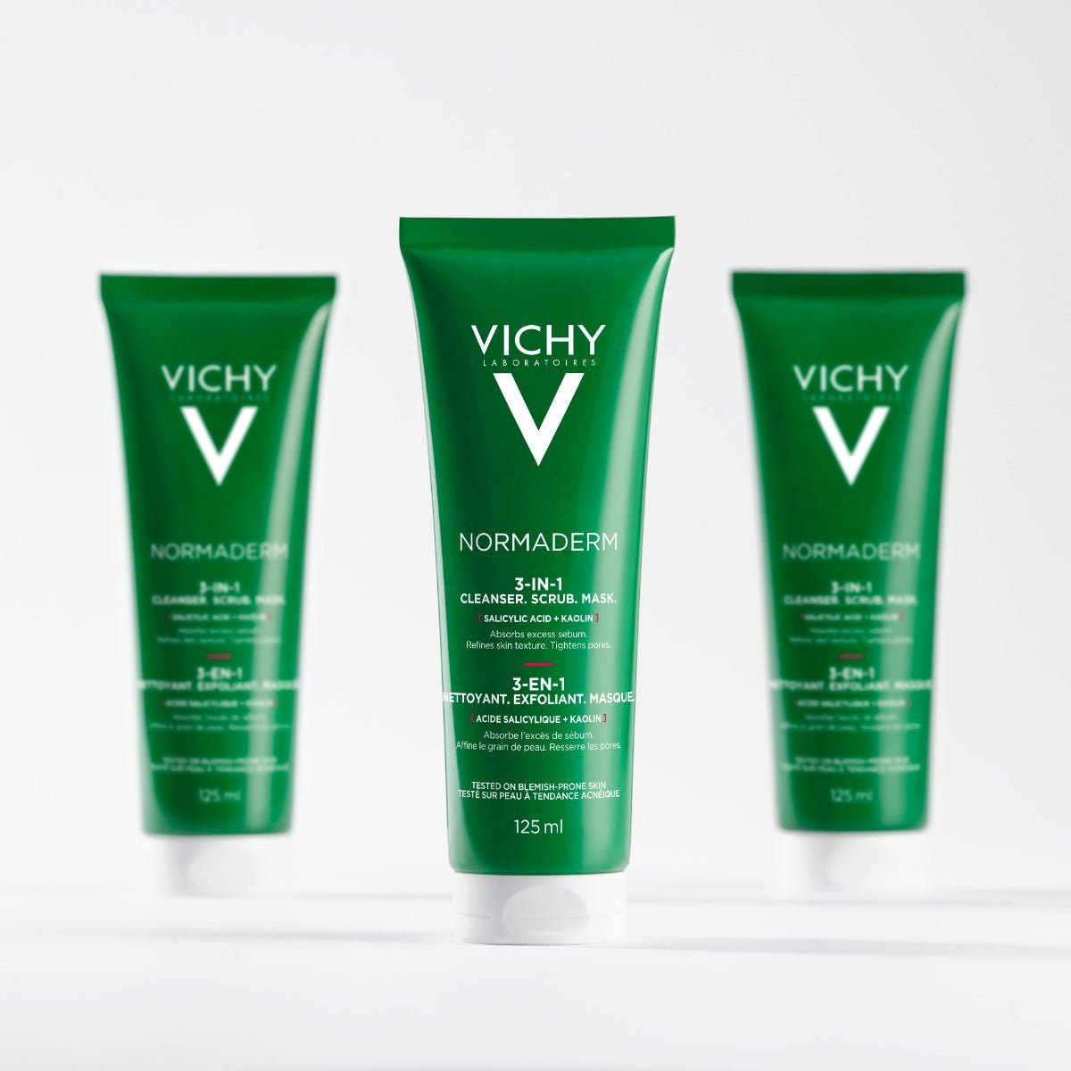 Vichy Normaderm 3 in 1 Esfoliante + Crema Detergente + Maschera 125 ml-11