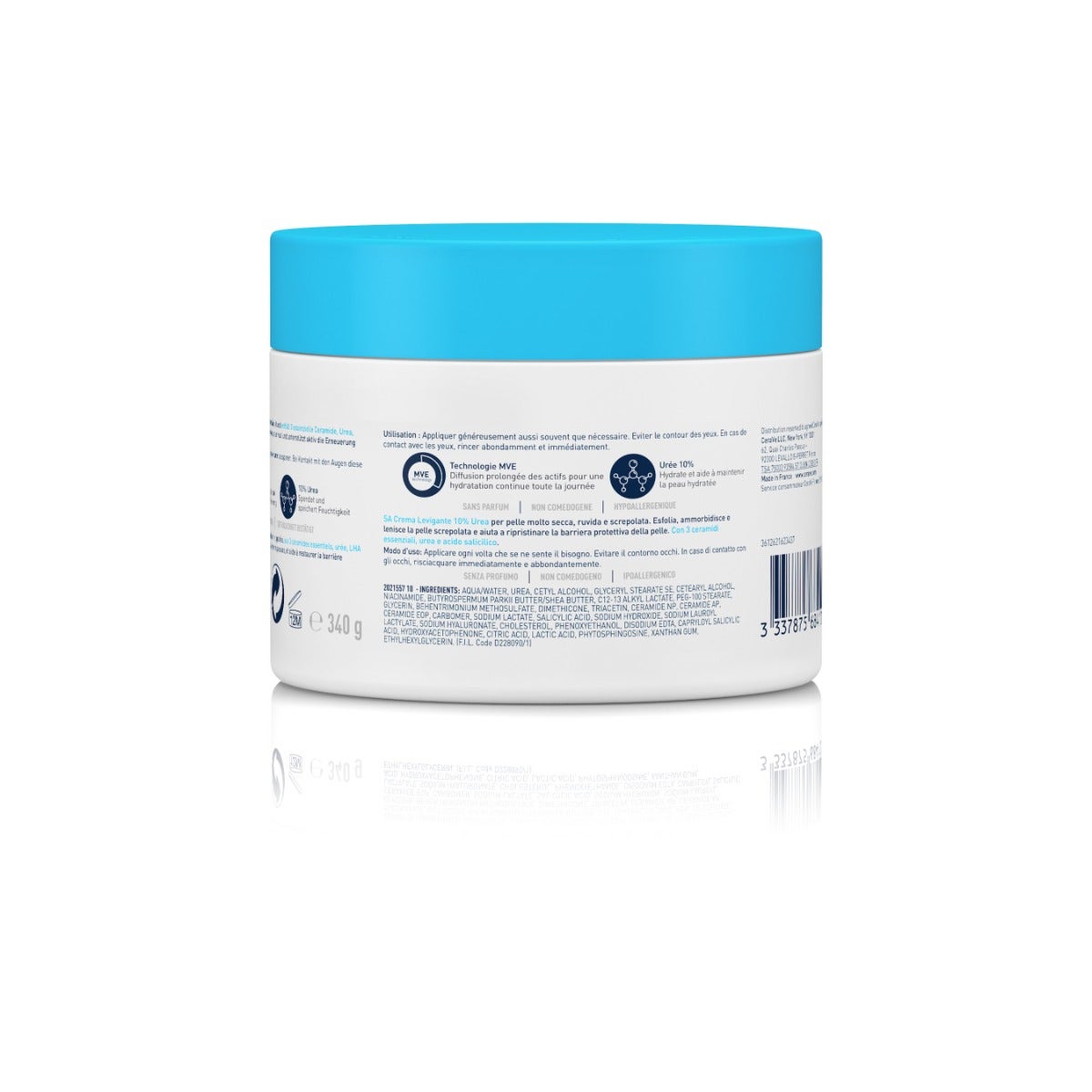 CeraVe SA Crema Levigante 10% Urea Per Pelle Molto Secca Ruvida E Screpolata 340g-3