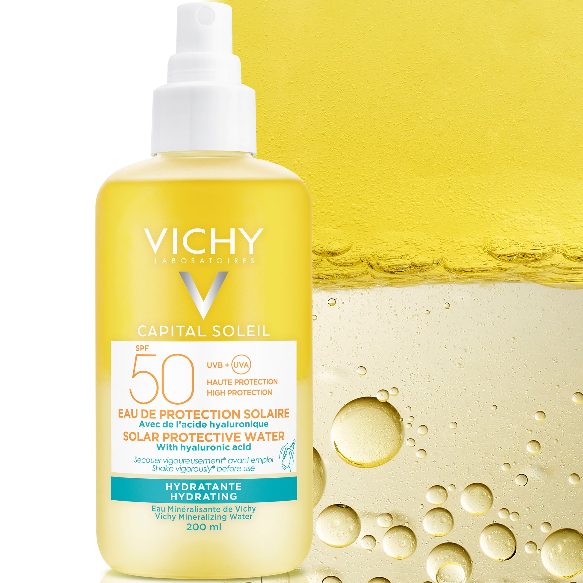 Vichy Capital Soleil Acqua Solare Spray Corpo Azione Protettiva/Idratante SPF50+ 200ml  - 6